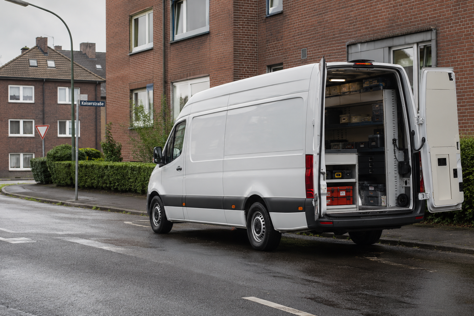 Mitarbeiter von LM Gebäudereinigung Service im Einsatz
